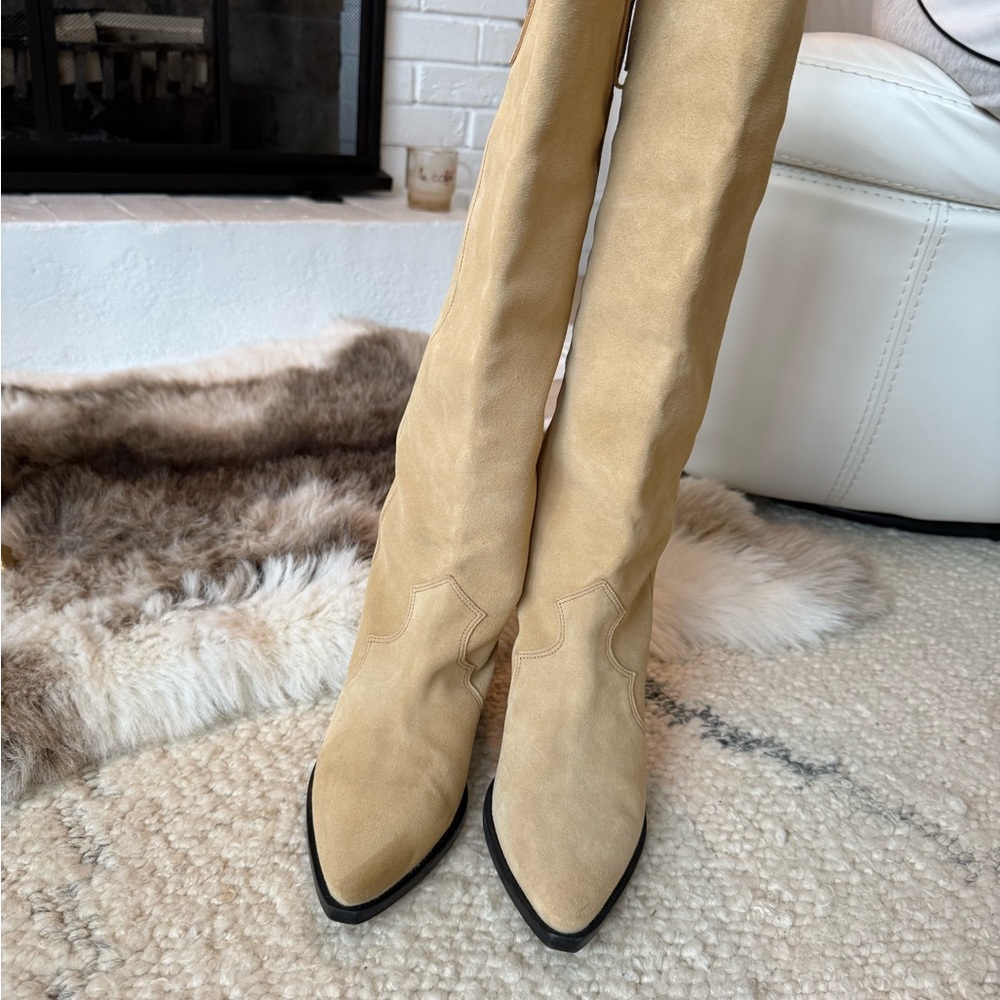 Isabel Marant Suede Western Boots in Beige size 40 brand new - Picture 4 of 9